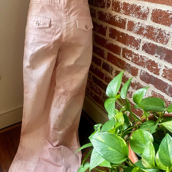 avocado dyed high rise, wide leg trousers - Picture 4 of 8